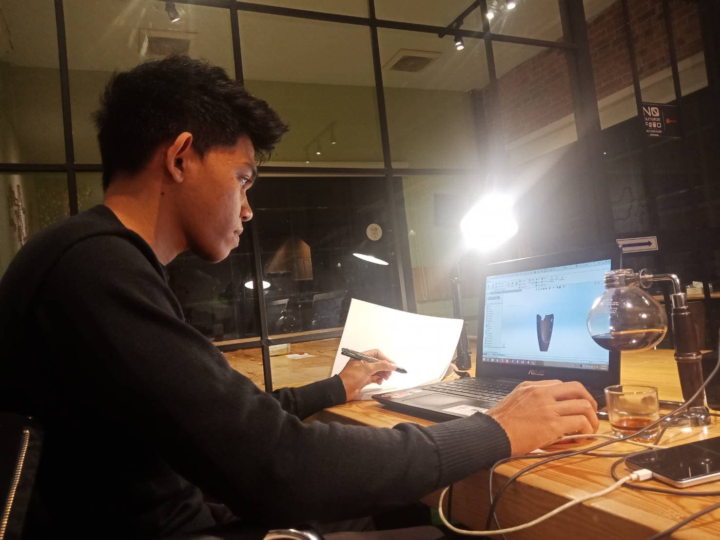Rauf at work
